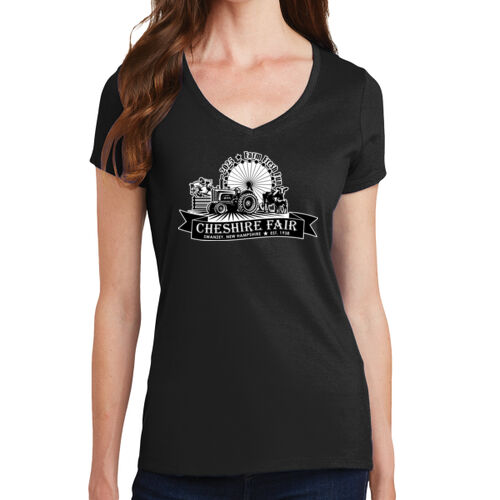 Women's V-Neck Tee (One Color Design 1) Thumbnail