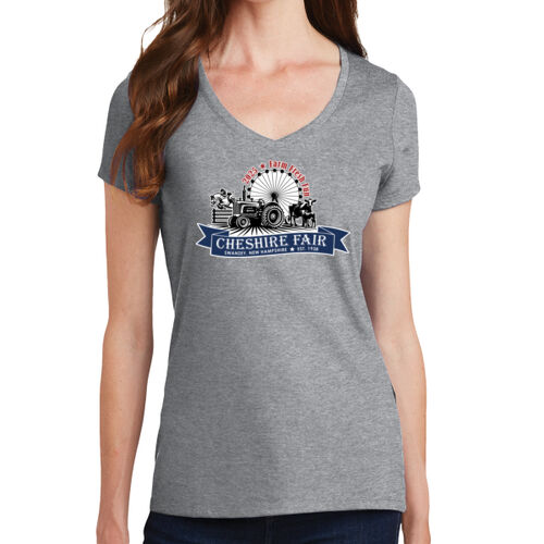 Women's V-Neck Tee (Full Color Design 1) Thumbnail